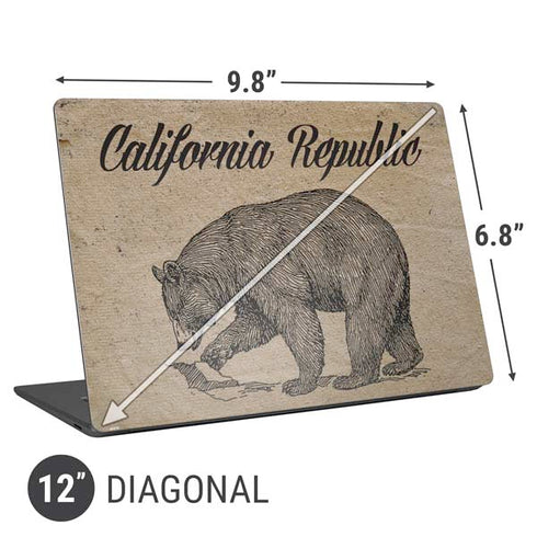 Cali Republic Vintage Universal Laptop 12in (9.8 x 6.8in) Skin